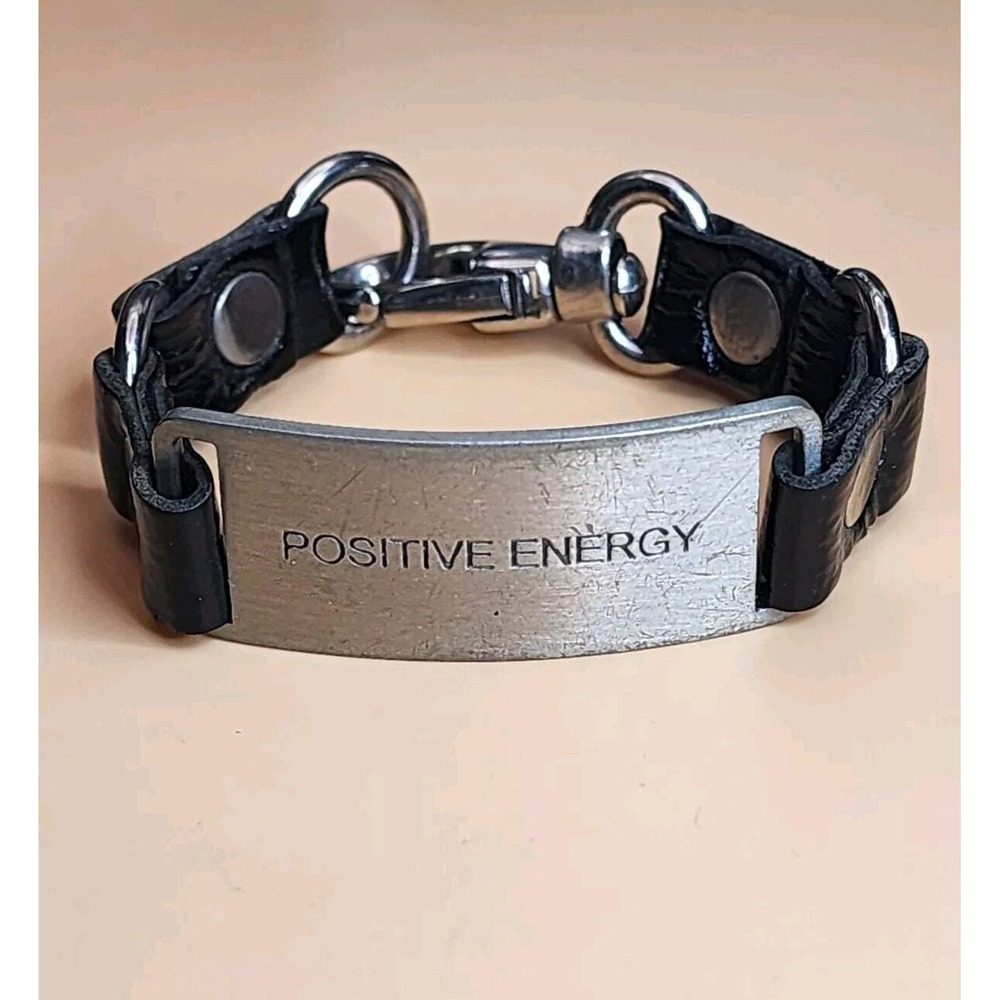 CYNTHIA H DESIGNS 'Positive Energy' Leather Bracelet Inspirational FREE $HIPPING